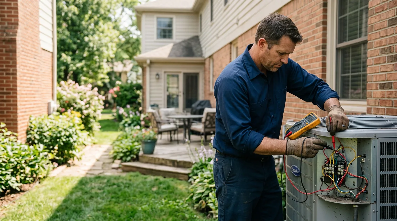 HVAC technician working near Holley, NY